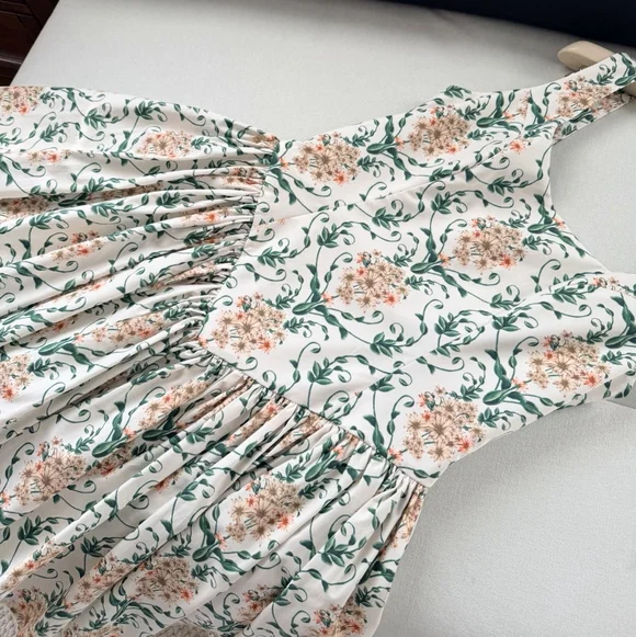 AGUA BY AGUA BENDITA Pluma floral corset cotton dress - Picture 10 of 13